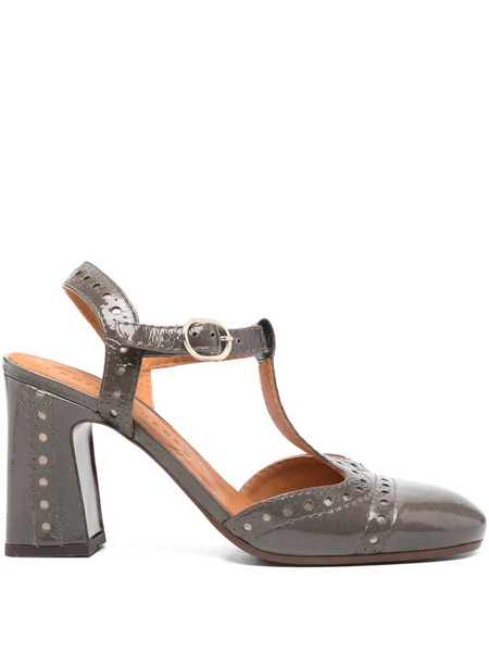  Chie Mihara 90mm Mira T-strap Heeled Pumps - Grey 