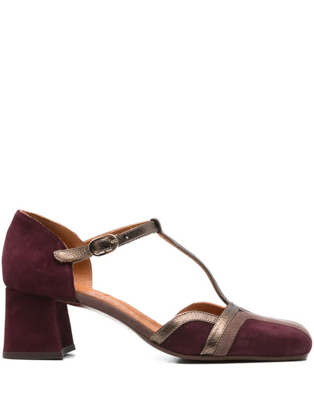  Chie Mihara 60mm T-bar Block-heel Pumps - Red 