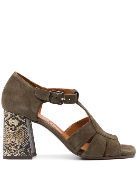  Chie Mihara Pargo 85mm Suede Sandals - Green 