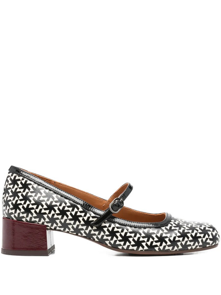  Chie Mihara Reni Patterned Pumps - Black 