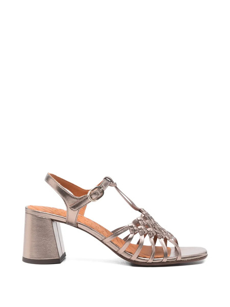  Chie Mihara Rybon Woven-strap Leather Sandals - Grey 