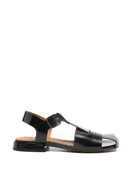  Chie Mihara Square-toe Leather Pumps - Black 