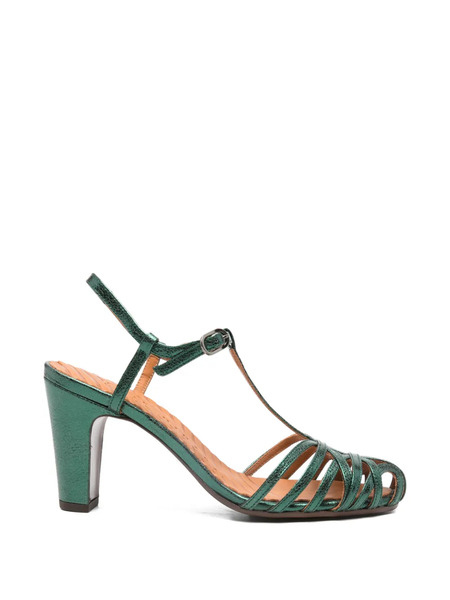  Chie Mihara T-strap Cut-outs Pumps - Green 