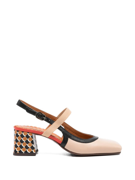  Chie Mihara Voyage Patterned Leather Pumps - Neutrals 