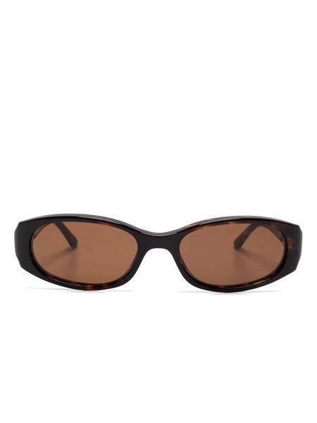  Chimi Oval-frame Sunglasses - Brown 