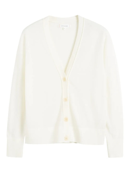  Chinti & Parker Button V-neck Cardigan - Neutrals 