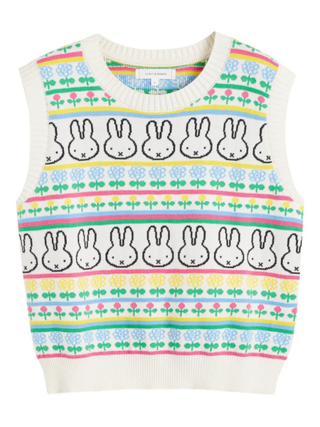  Chinti & Parker Fairisle Pattern Top - Neutrals 