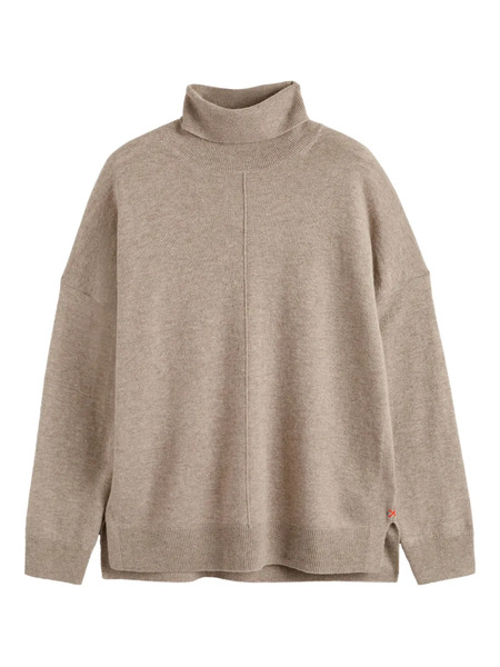  Chinti & Parker Roll-neck Side-split Jumper - Neutrals 