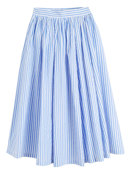  Chinti & Parker Striped Maxi Skirt - Blue 