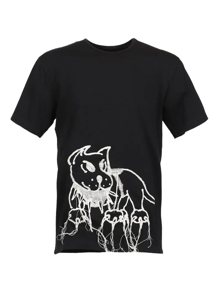  Chito Guard-embroidered T-shirt - Black 