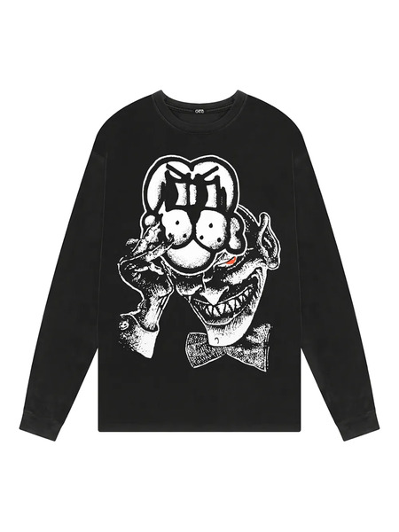  Chito Mask Graphic-print Long-sleeve T-shirt - Black 