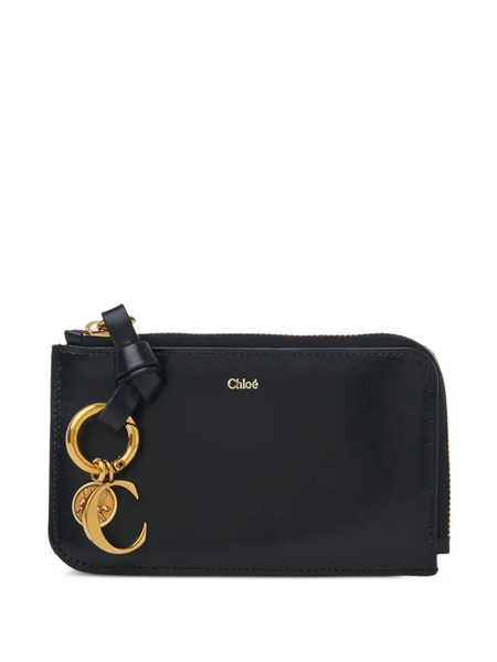  Chloé Alphabet Charm Zip Wallet - Black 