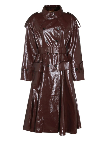  Chloé Belted Buttoned Coat - Purple 