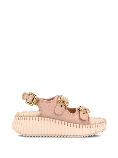  Chloé Buckle Platform Sandals - Pink 