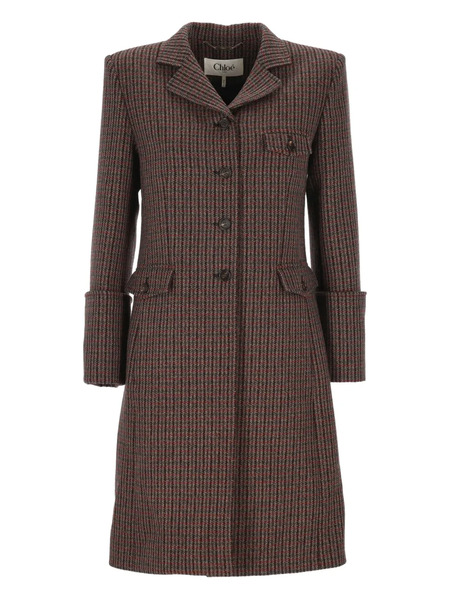  Chloé Buttoned Pocket Coat - Brown 
