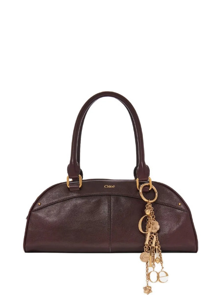  Chloé Charm Strap Tote Bag - Brown 