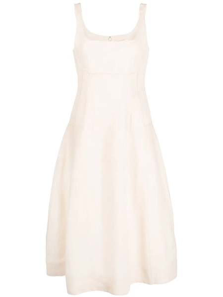  Chloé Corset-panel Linen Dress - White 