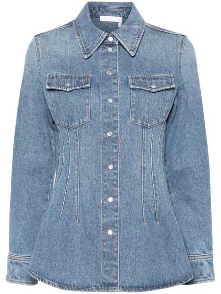  Chloé Corset-style Denim Shirt - Blue 