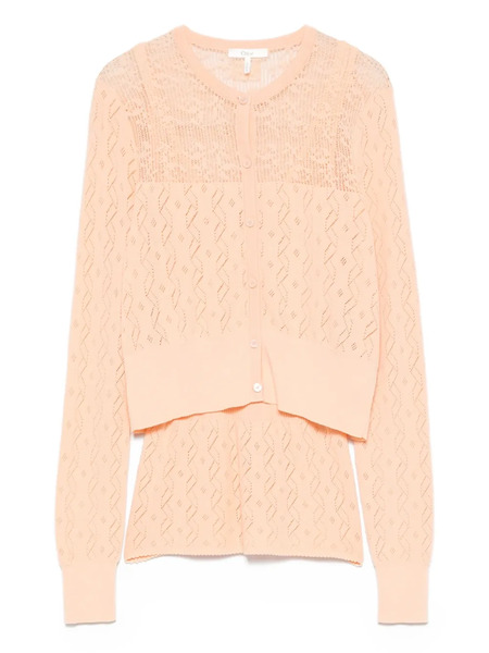  Chloé Cotton Cardigan And Top Set - Orange 