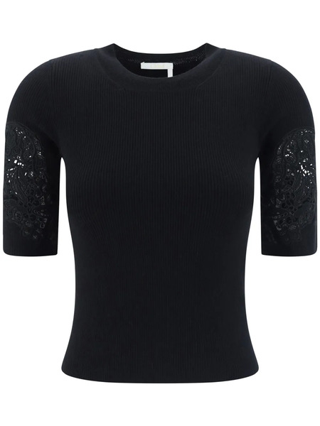  Chloé Embroidered T-shirt - Black 