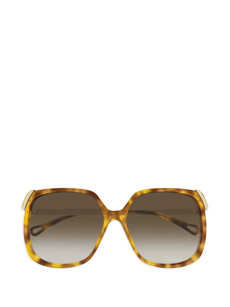  Chloé Eyewear Aly Oversized-frame Sunglasses - Brown 