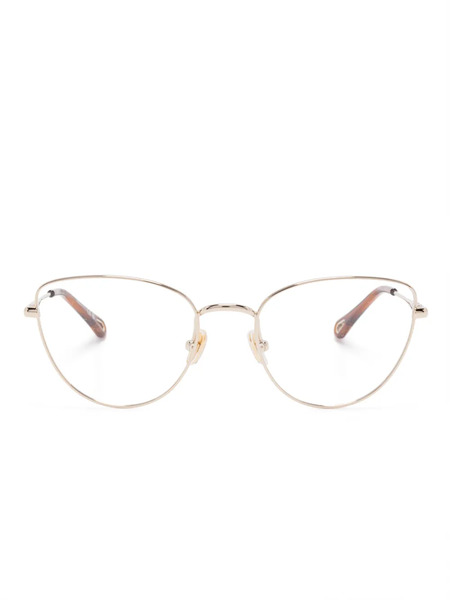  Chloé Eyewear Cat Eye-frame Glasses - Gold 