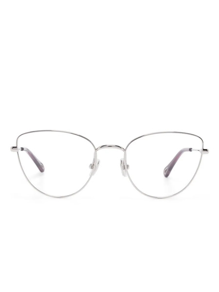  Chloé Eyewear Cat Eye-frame Glasses - Silver 