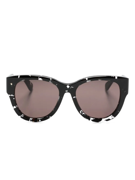  Chloé Eyewear Gayia Logo-lettering Sunglasses - Black 
