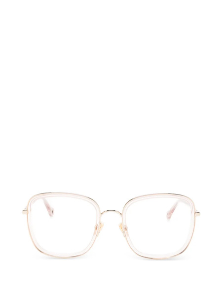  Chloé Eyewear Geometric Frame Glasses - Pink 