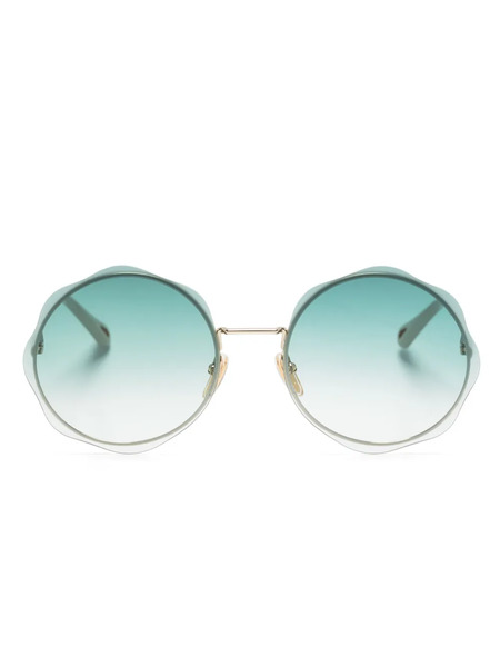  Chloé Eyewear Honoré Round-frame Sunglasses - Gold 