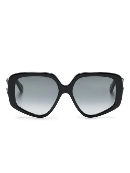  Chloé Eyewear Mony Geometric-frame Sunglasses - Black 