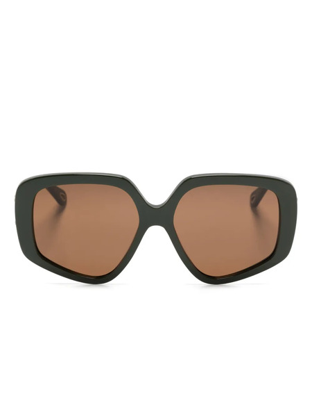  Chloé Eyewear Mony Oversize-frame Sunglasses - Green 