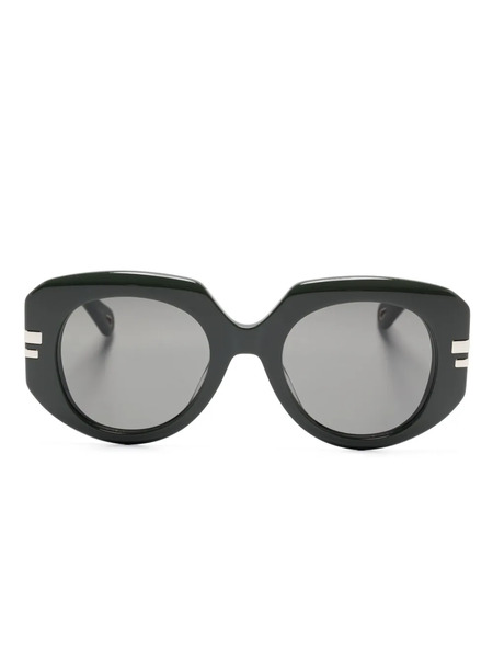  Chloé Eyewear Oversize-frame Sunglasses - Green 