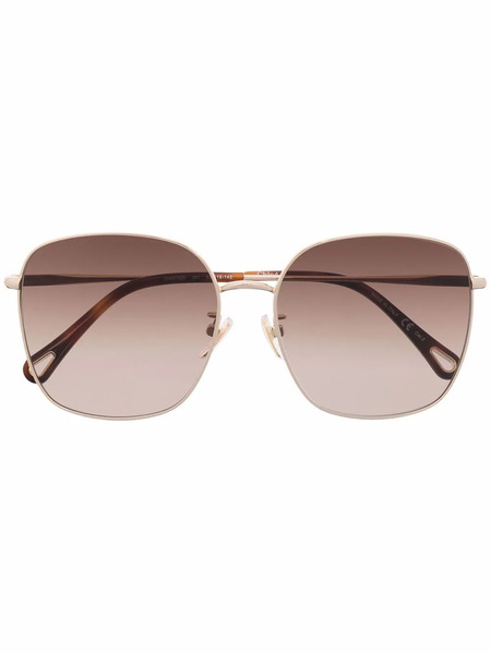  Chloé Eyewear Oversized-frame Sunglasses - Gold 