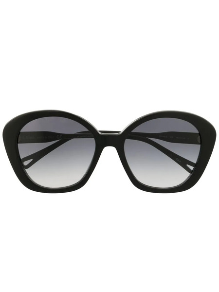 Chloé Eyewear Oversized Round Sunglasses - Black 