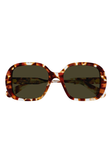  Chloé Eyewear Round Frame Sunglasses - Brown 