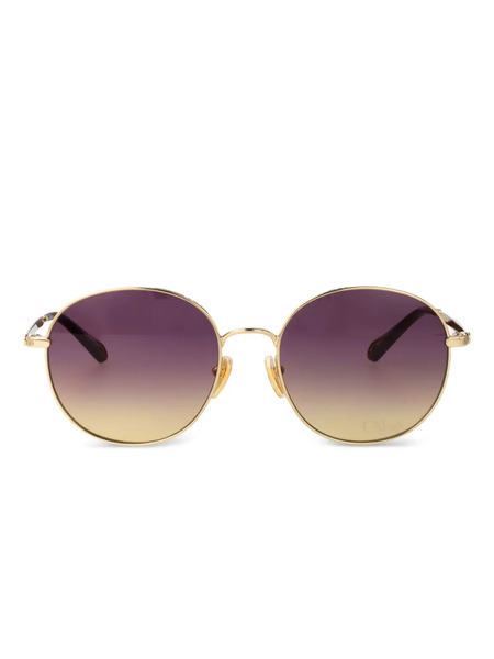  Chloé Eyewear Round-frame Sunglasses - Gold 