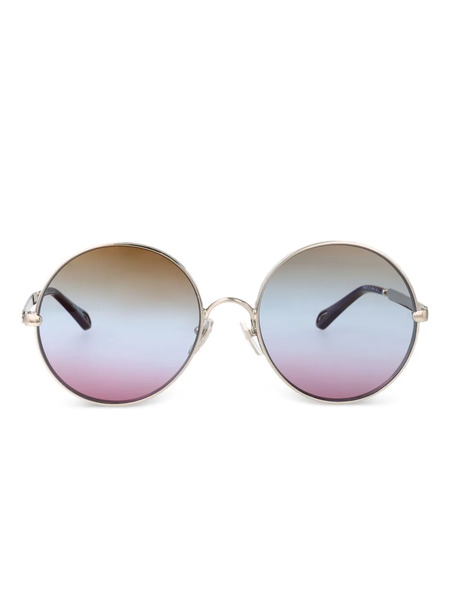  Chloé Eyewear Round-frame Sunglasses - Silver 