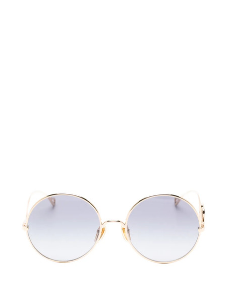  Chloé Eyewear Round-round Sunglasses - Gold 
