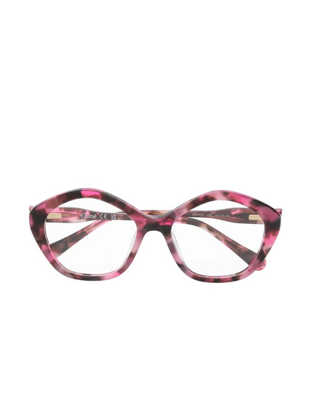  Chloé Eyewear Tortoiseshell Oversize-frame Glasses - Pink 
