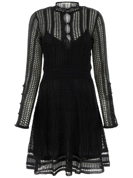  Chloé Flared Minidress - Black 
