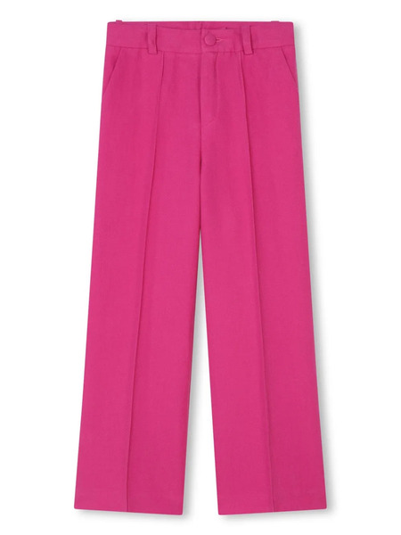  Chloé Kids Ceremony Linen-blend Trousers - Pink 