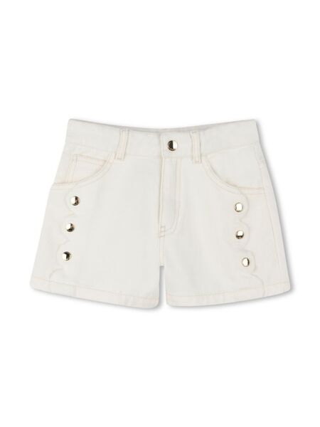  Chloé Kids Cotton Shorts - Neutrals 