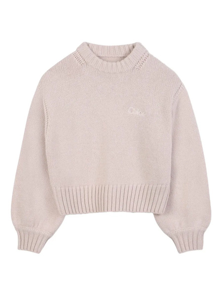  Chloé Kids Cropped Sweater - Neutrals 