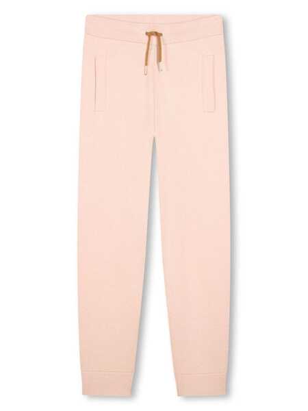  Chloé Kids Drawstring Knit Track Pants - Pink 