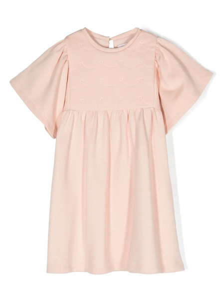  Chloé Kids Embroidered-design Cotton Dress - Pink 
