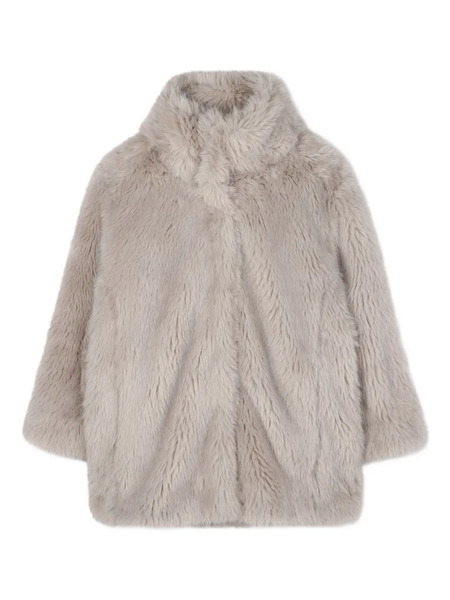  Chloé Kids Faux-fur Coat - Grey 