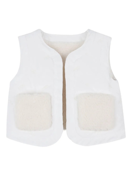  Chloé Kids Faux-fur Gilet - White 