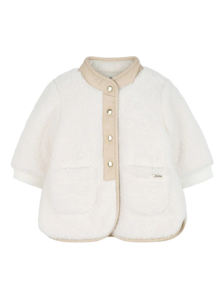  Chloé Kids Faux-fur Jacket - Neutrals 