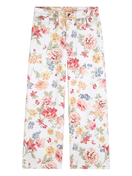  Chloé Kids Floral Trousers - White 
